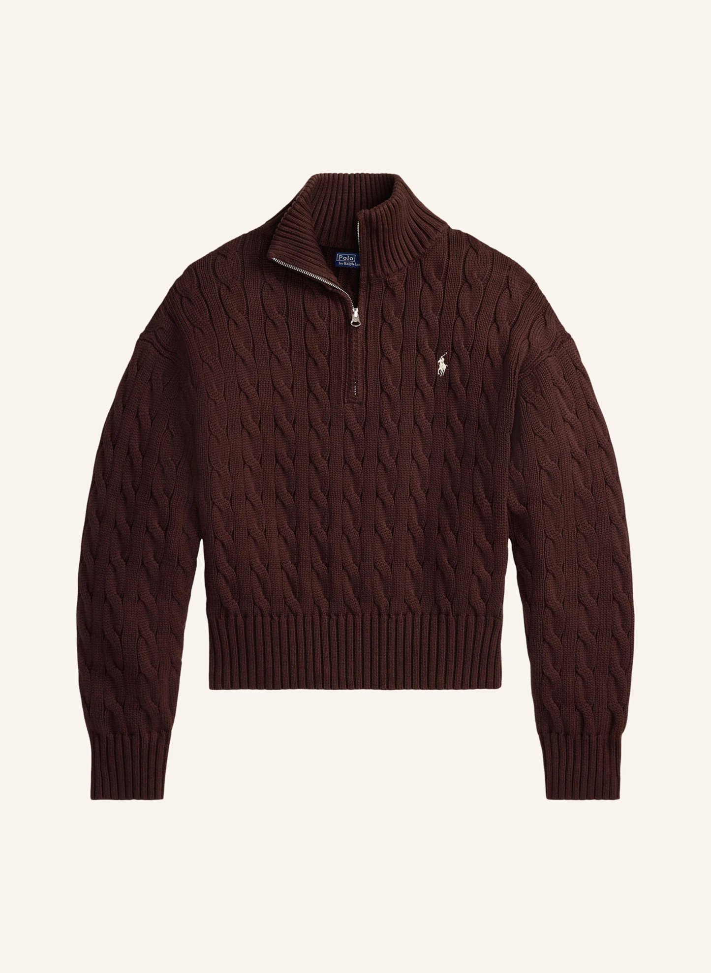 POLO RALPH LAUREN Troyer – DUNKELBRAUN / CREME