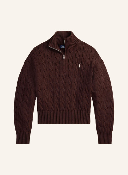 POLO RALPH LAUREN Troyer – DUNKELBRAUN / CREME