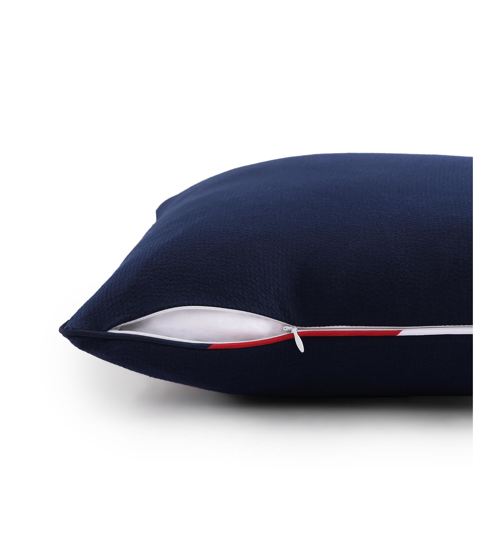 Tommy Hilfiger Flag Seersucker Square Pillow, 20" X 20" - Blue/Red/White