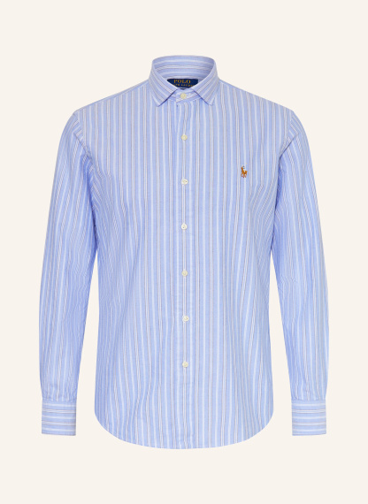 POLO RALPH LAUREN Oxfordhemd Custom Fit – HELLBLAU / WEISS / GRAU
