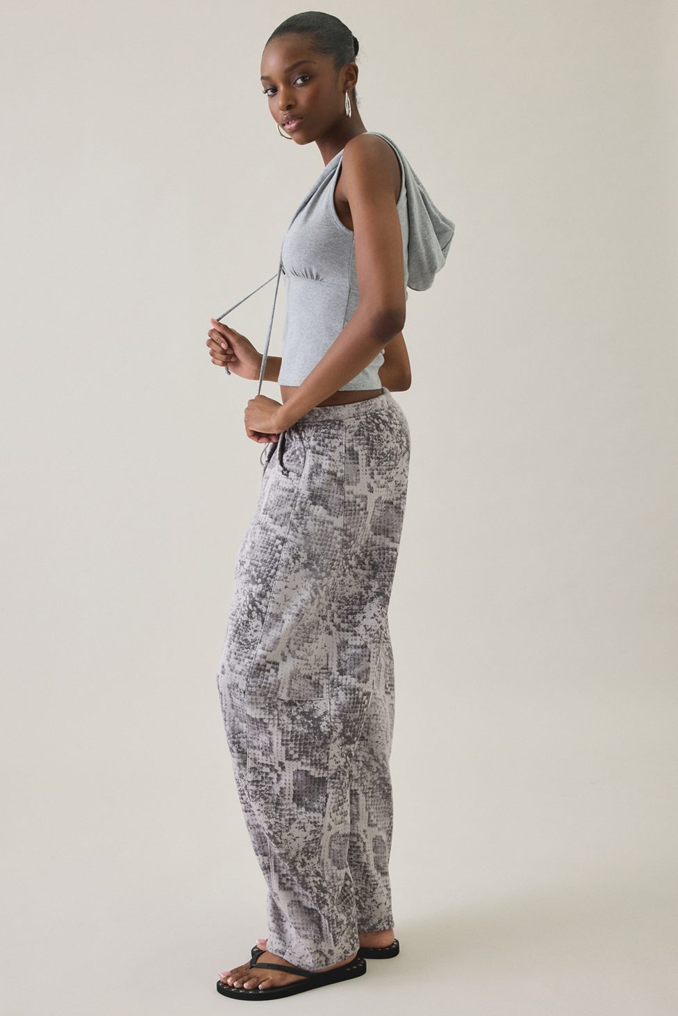 Out From Under Essential Barrel Leg 2.0 Sweatpants - Snakeskin