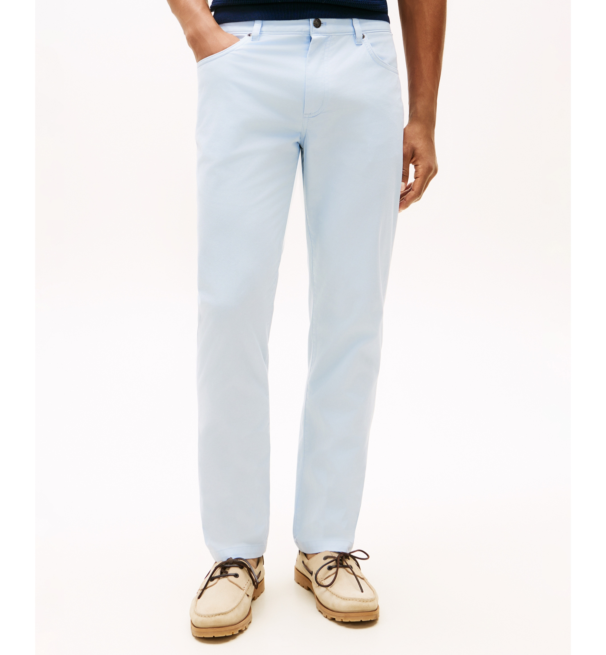 Tommy Hilfiger Men's Denton Straight-Fit Five-Pocket Stretch Twill Pants - Breezy Blue