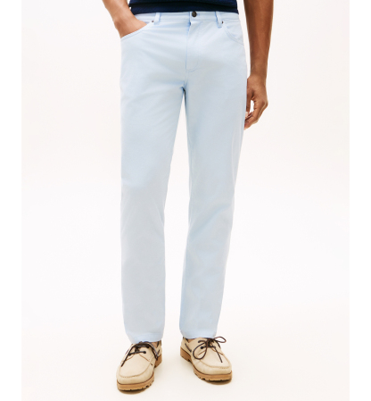 Tommy Hilfiger Men's Denton Straight-Fit Five-Pocket Stretch Twill Pants - Breezy Blue