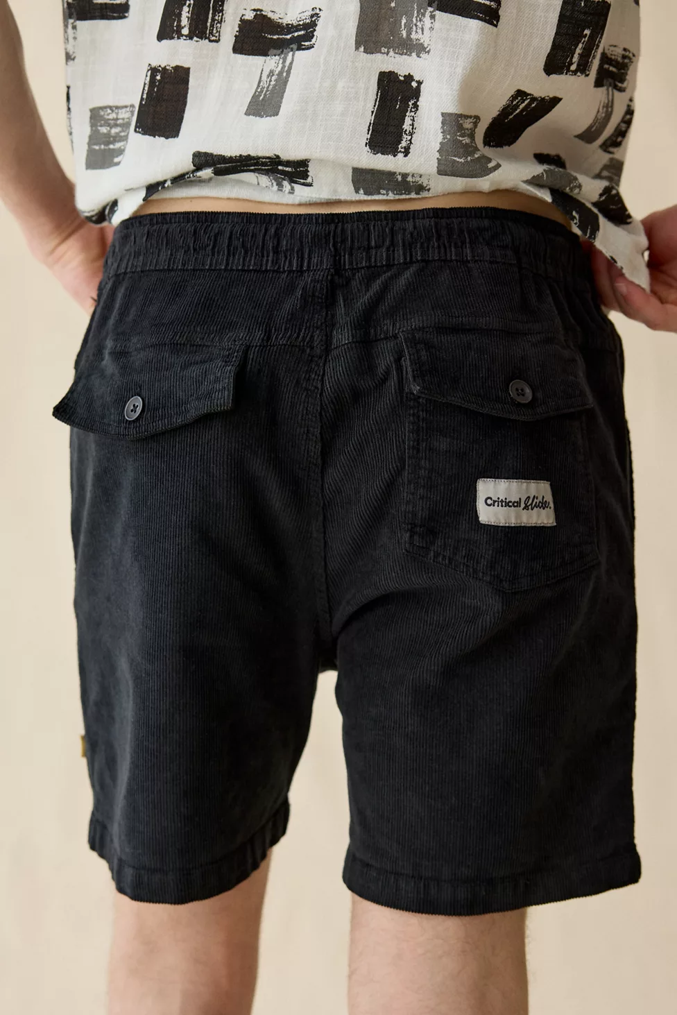 The Critical Slide Society All Day Corduroy Short - Washed Black