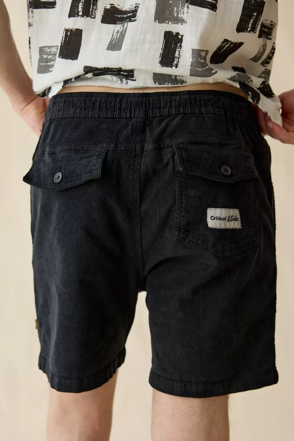 The Critical Slide Society All Day Corduroy Short - Washed Black