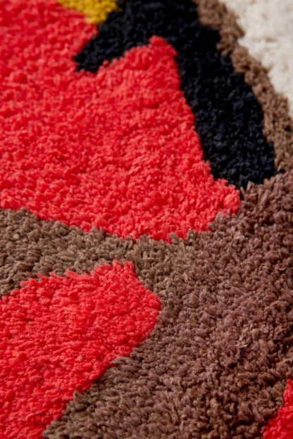 Butterfly Shaped Tufted Bath Mat - Multi