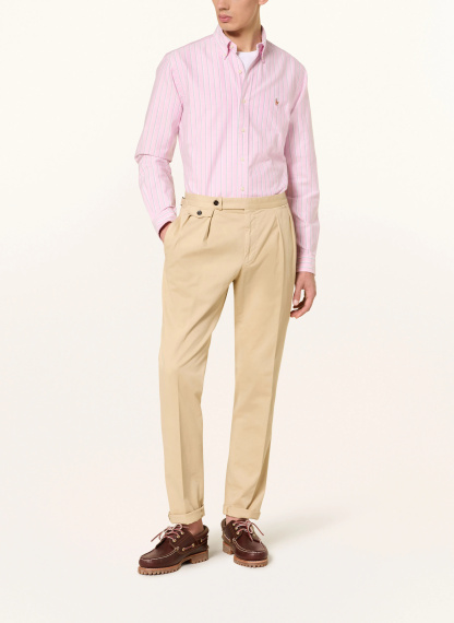 POLO RALPH LAUREN Oxfordhemd Custom Fit – PINK / WEISS / DUNKELBLAU