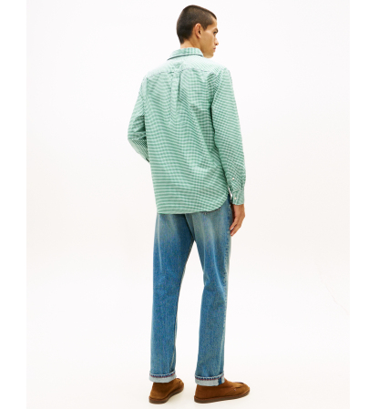 Tommy Hilfiger Men's Heritage Oxford Long-Sleeve Gingham Shirt - Small Nouveau Green/Check