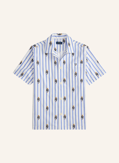 POLO RALPH LAUREN Schlafshirt – WEISS / DUNKELBLAU / BLAU