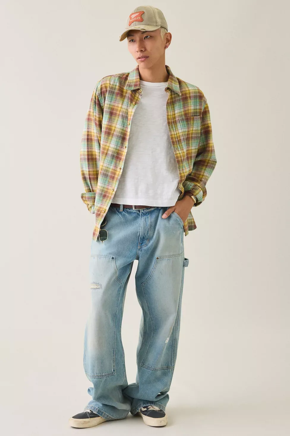 BDG Baggy Flannel Long Sleeve Shirt - Multi