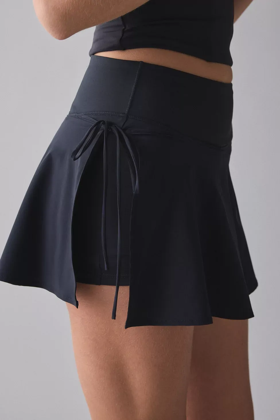 Out From Under Studio Woven Wrap Mini Skort - Black