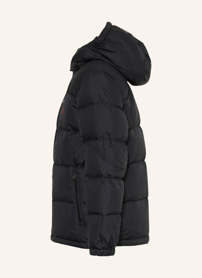 POLO RALPH LAUREN Daunenjacke mit abnehmbarer Kapuze – SCHWARZ