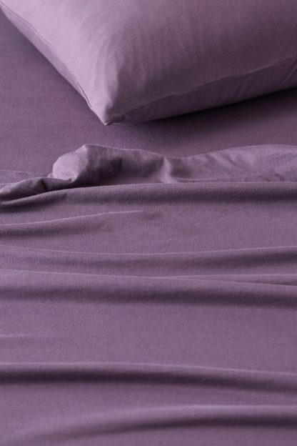Soft Tee Jersey Cotton Sheet Set - Purple