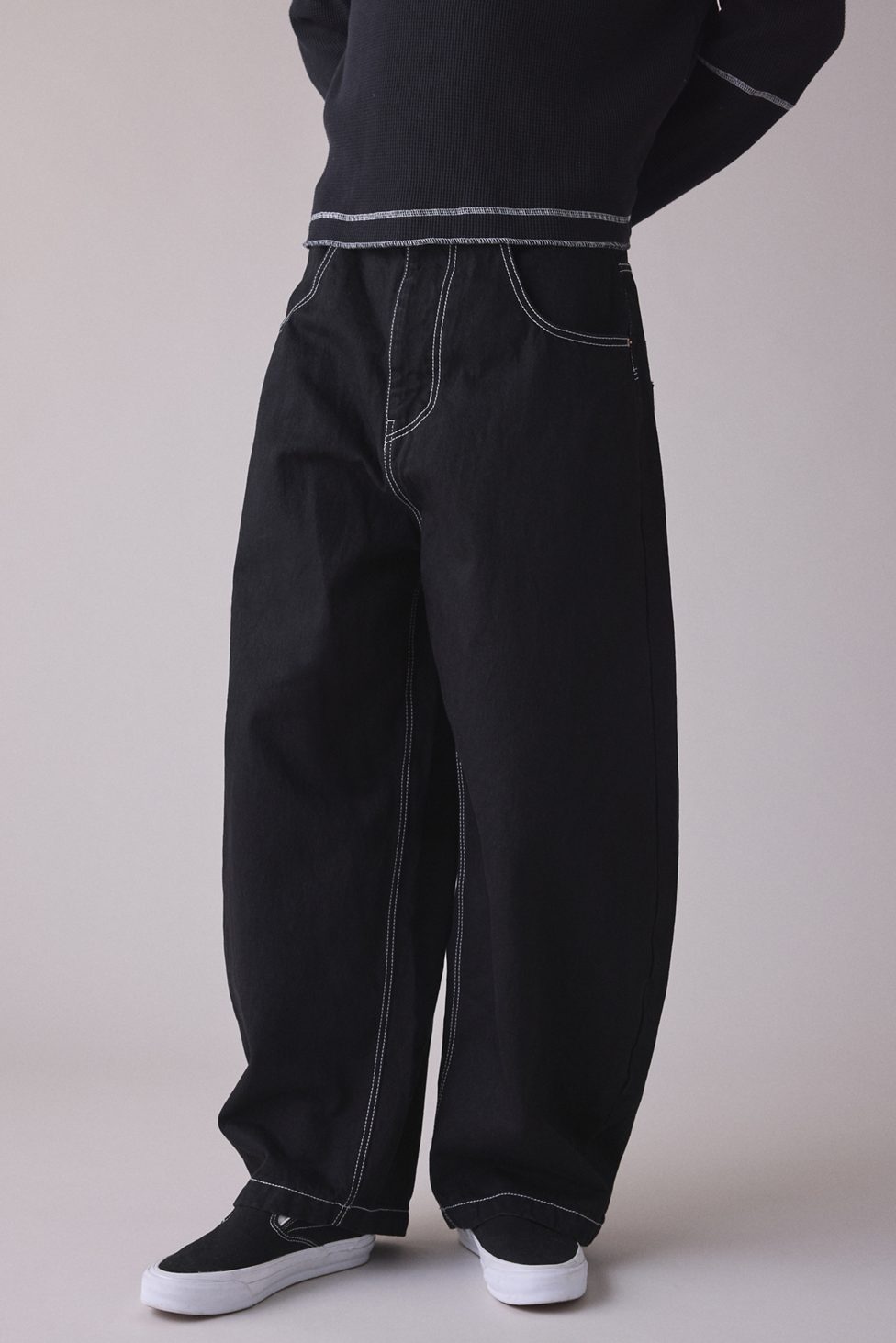 BDG Cocoon Fit Utility Jeans - Shiny Black Rinse