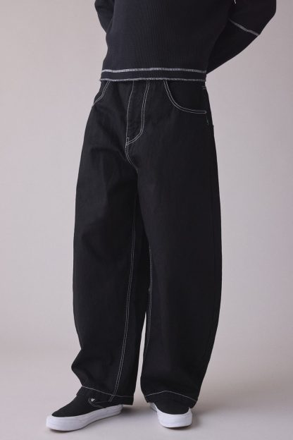 BDG Cocoon Fit Utility Jeans - Shiny Black Rinse