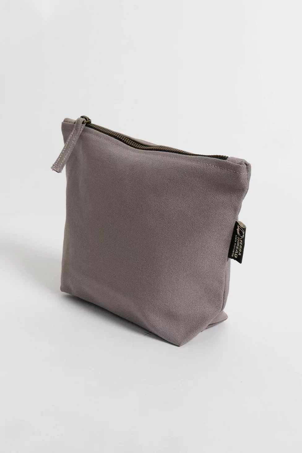 Terra Thread Organic Cotton Canvas Zippered Pouch - Light Grey