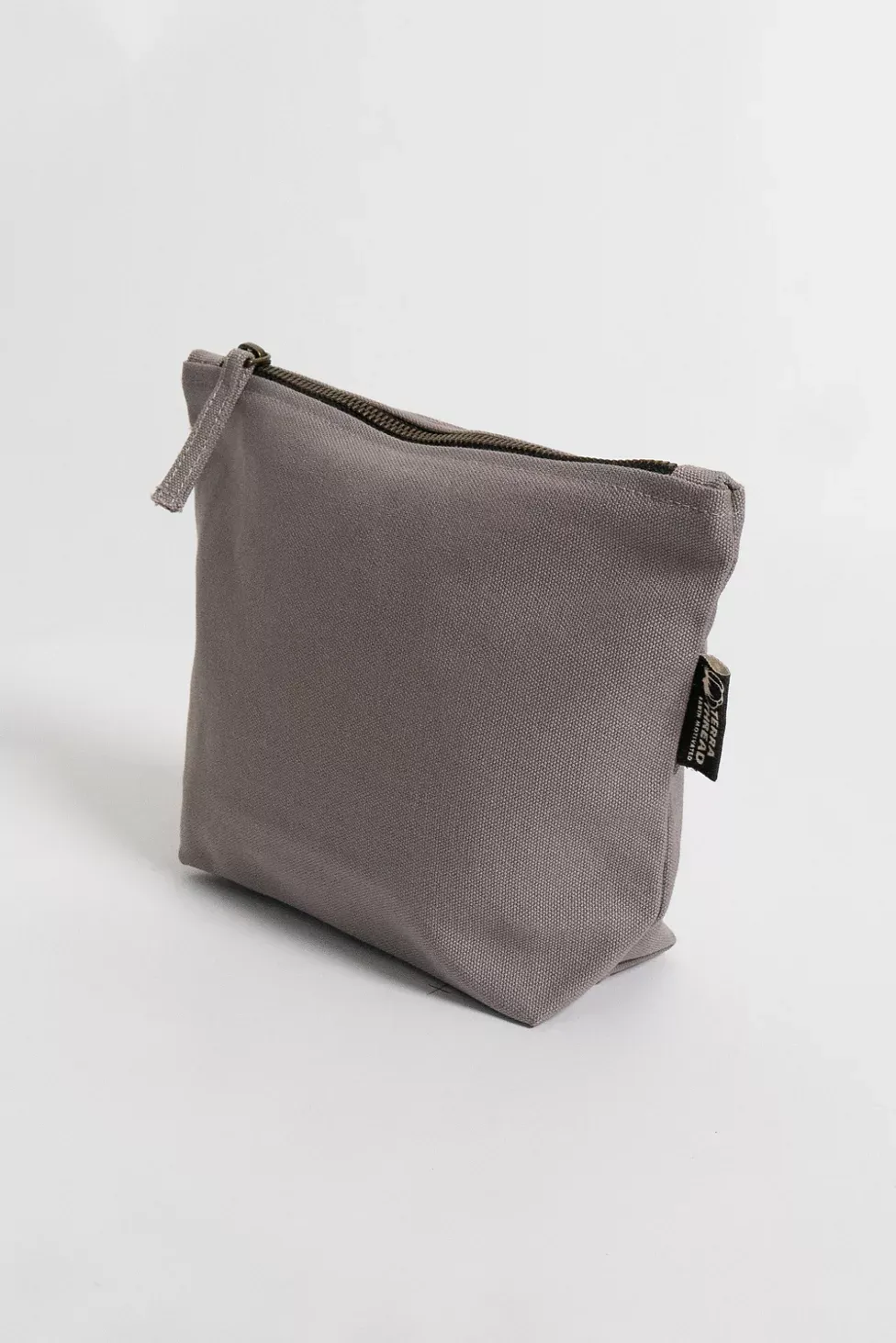 Terra Thread Organic Cotton Canvas Zippered Pouch - Light Grey