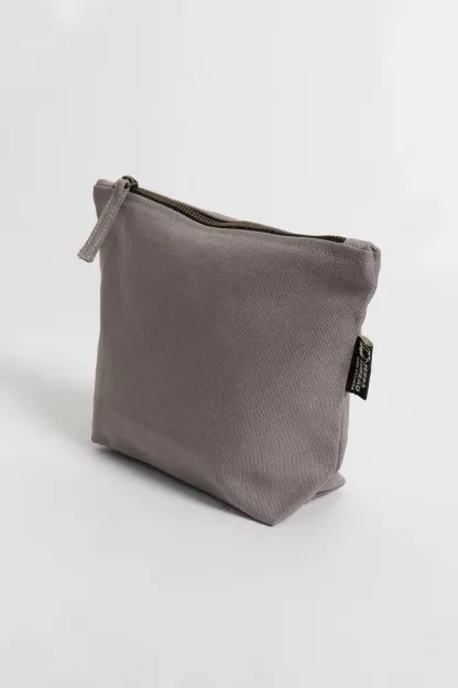 Terra Thread Organic Cotton Canvas Zippered Pouch - Light Grey