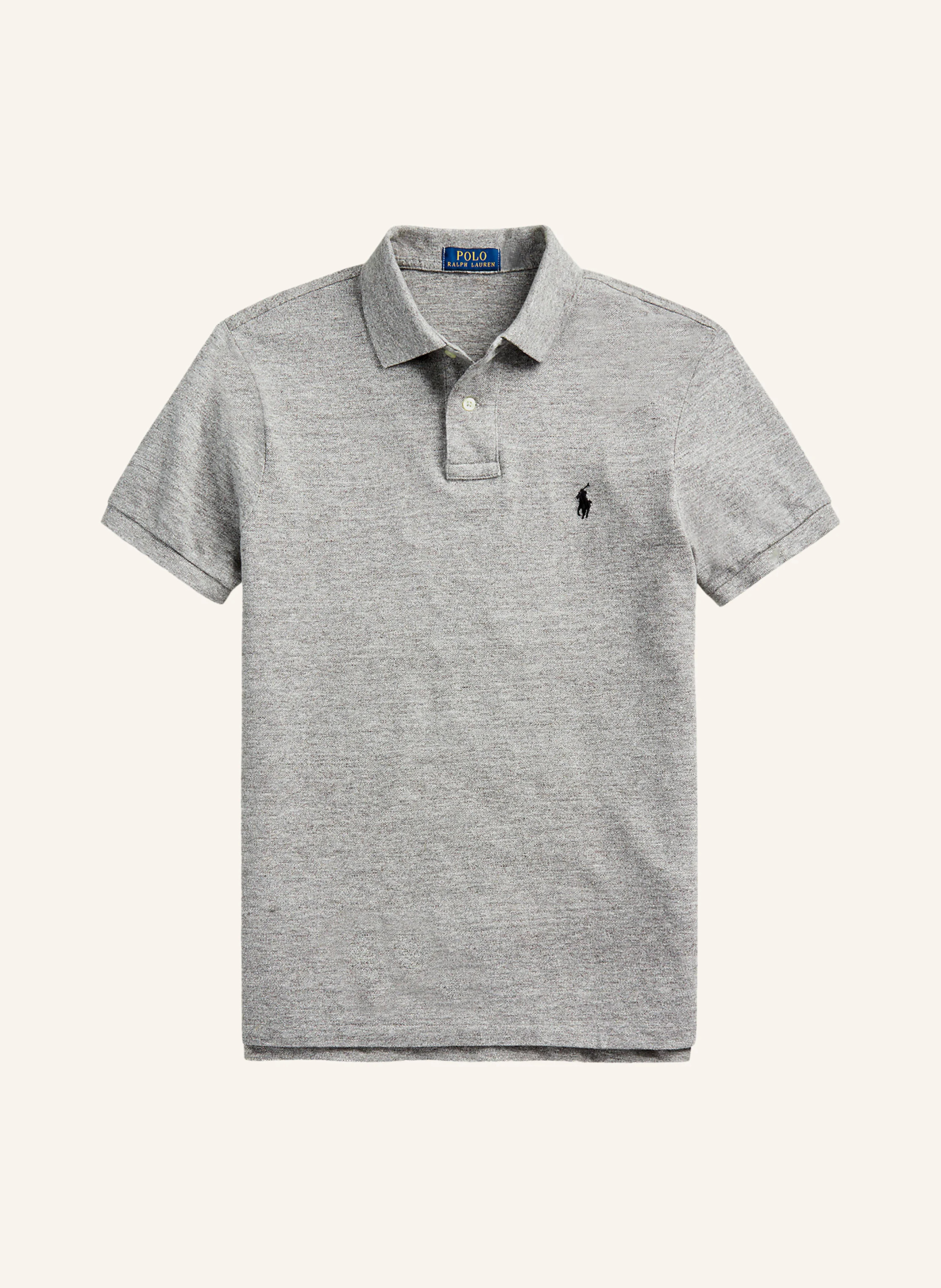 POLO RALPH LAUREN Piqué-Poloshirt Slim Fit – GRAU MELIERT