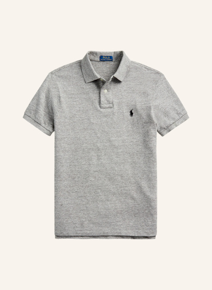 POLO RALPH LAUREN Piqué-Poloshirt Slim Fit – GRAU MELIERT