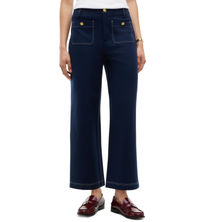 Tommy Hilfiger Women's Ponte Top-Stitch Pants - Dark Blue
