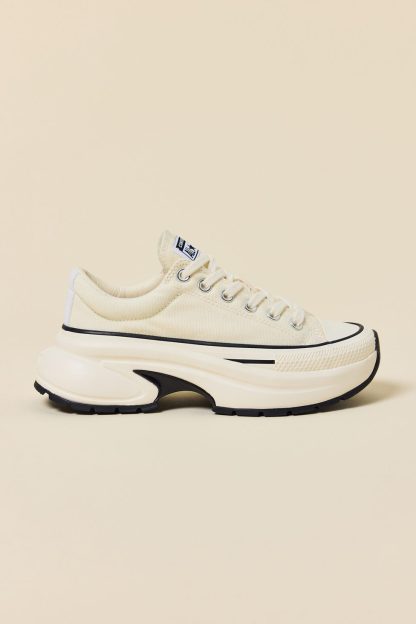 Converse Run Star Crush Platform Sneakers - Egret/Egret/Black