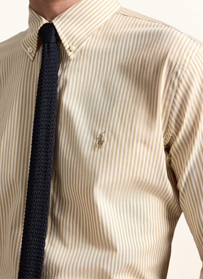 POLO RALPH LAUREN Hemd Custom Fit – BEIGE / WEISS (2)
