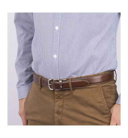 32MM Tommy Hilfiger Leather Reversible Dress Men's Belt - Brown/Black