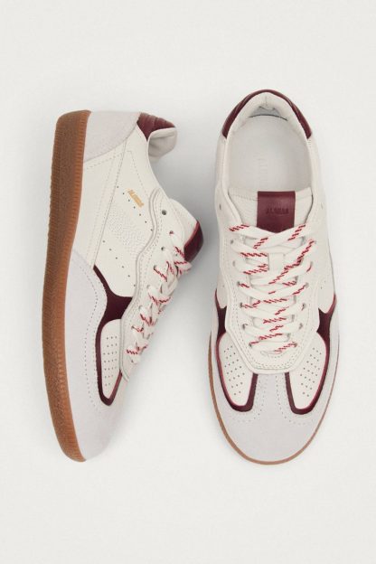 ALOHAS tb. 490 Leather Sneakers - White Burgundy