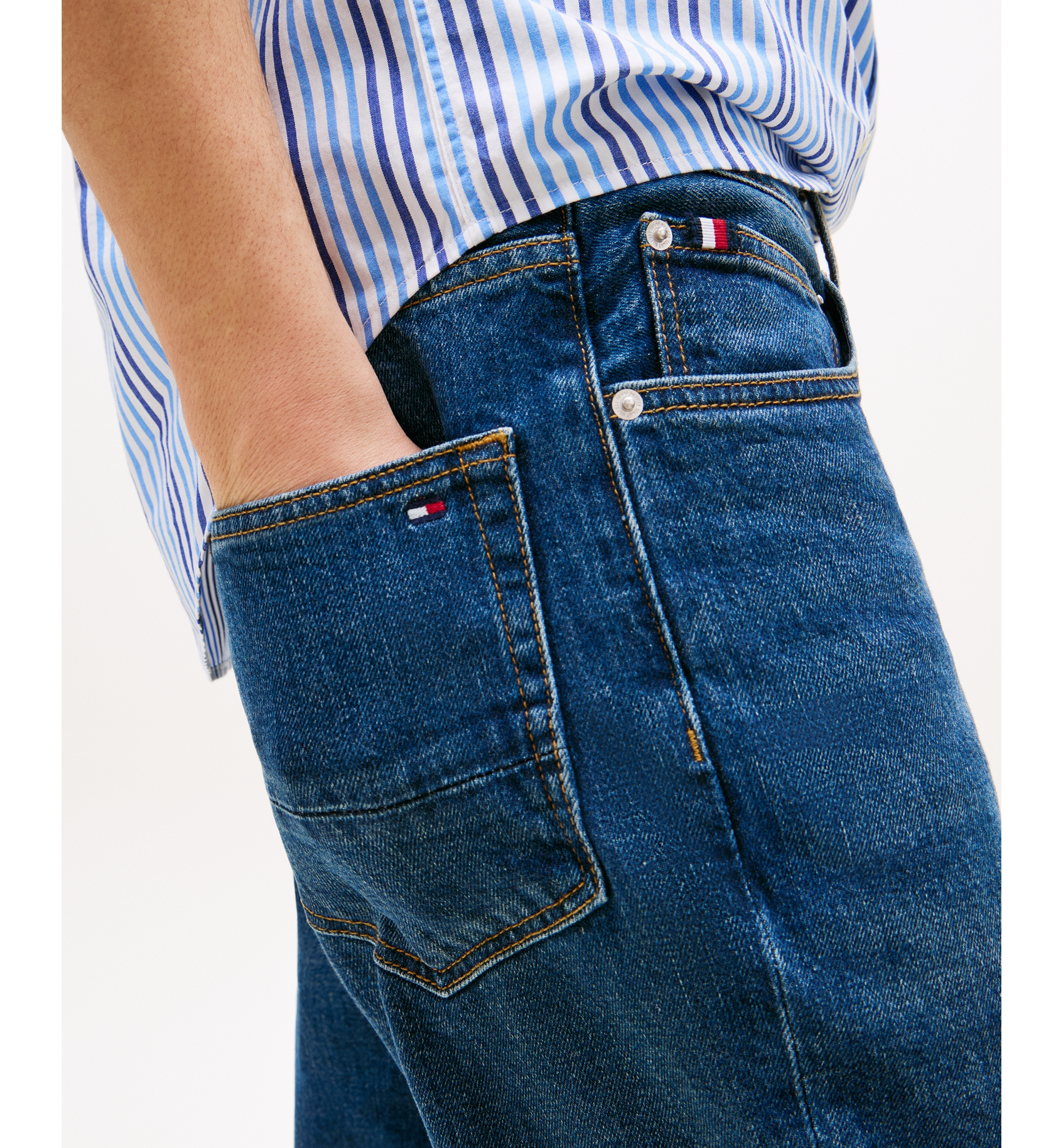Tommy Hilfiger Men's Denton Straight-Fit Jeans - Dark Indigo