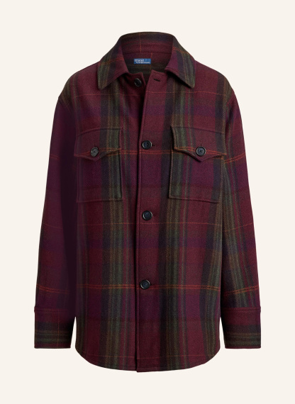 POLO RALPH LAUREN Flanell-Overshirt – DUNKELROT