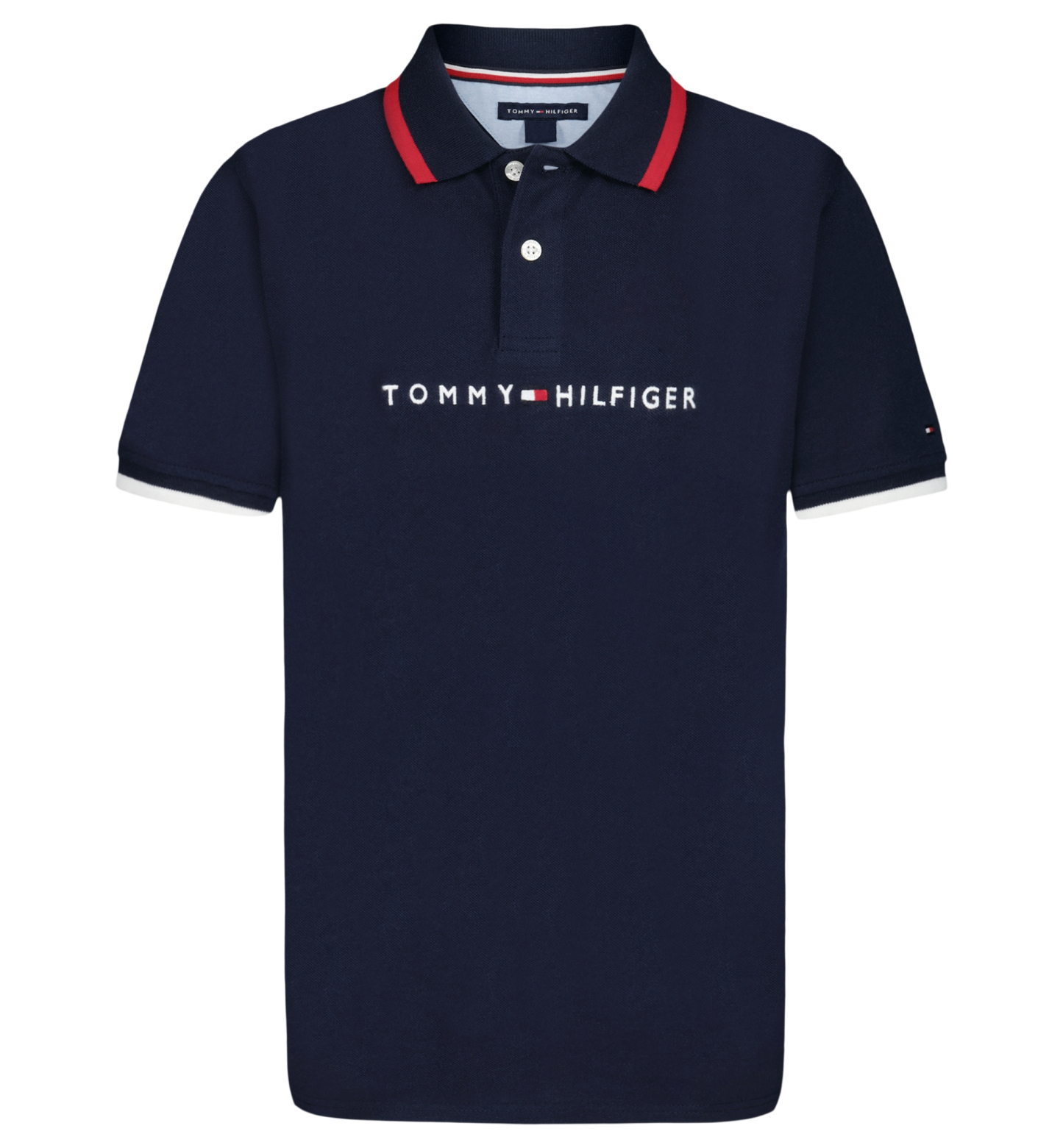Tommy Hilfiger Boys' 8-20 Tomas Short-Sleeve Tipped Polo Shirt - Navy Blazer