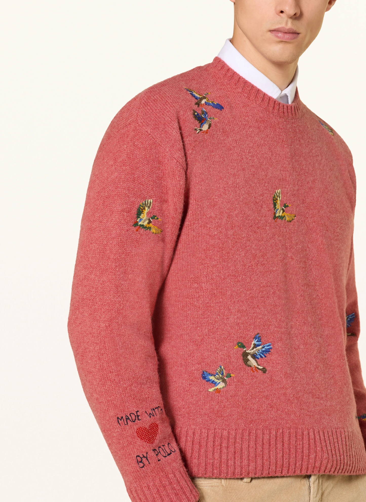 POLO RALPH LAUREN Pullover mit Alpaka – HELLROT