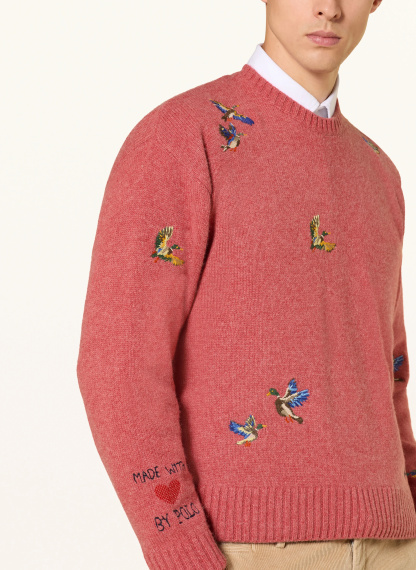 POLO RALPH LAUREN Pullover mit Alpaka – HELLROT
