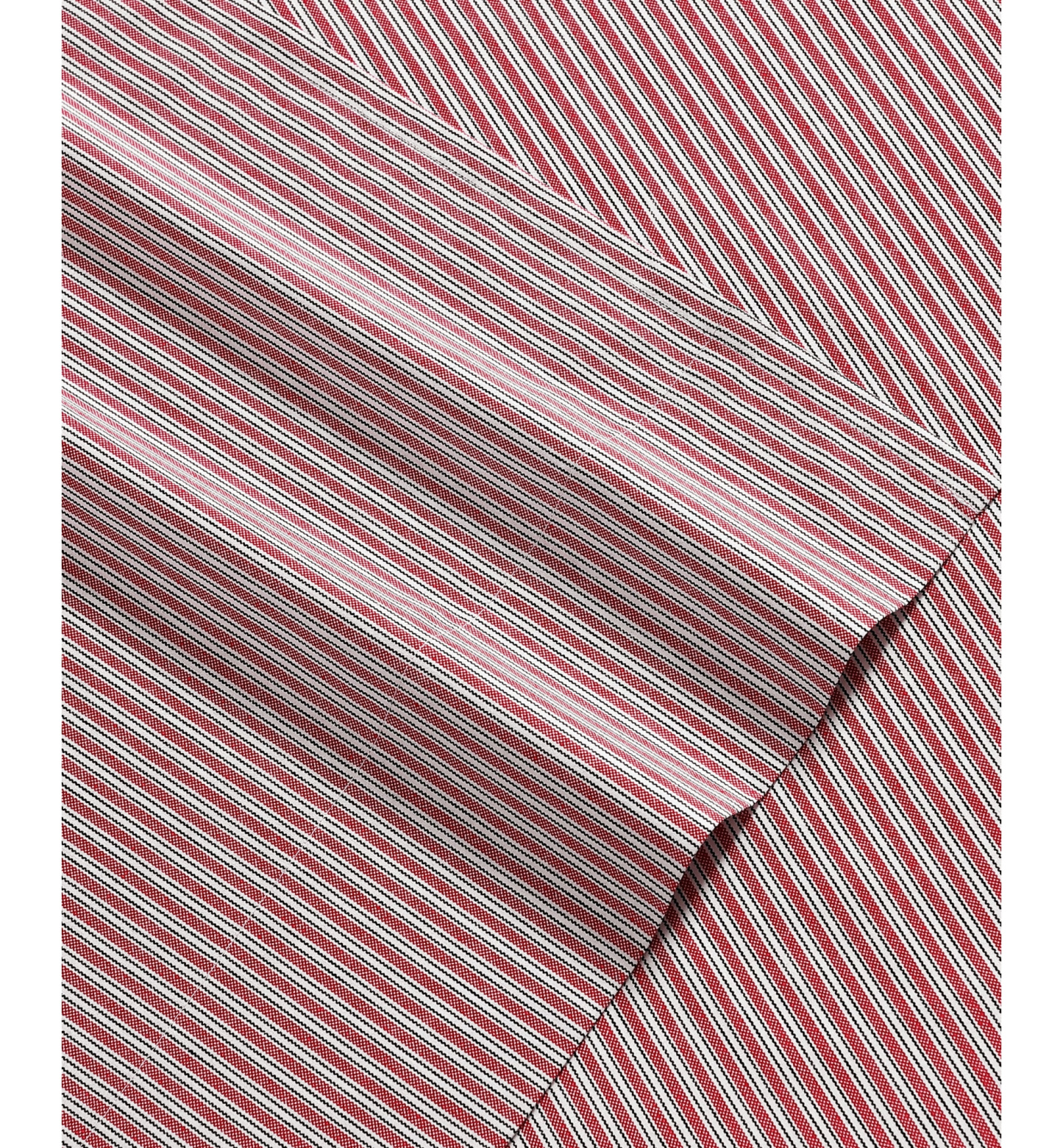 Tommy Hilfiger Printed 200-Thread Count Cotton Percale Sheet Set - Highland Ticking Stripe Red