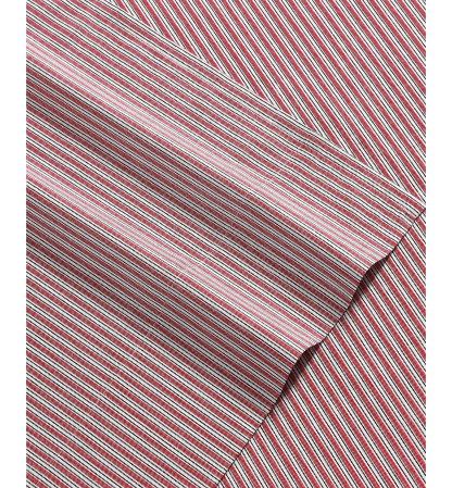 Tommy Hilfiger Printed 200-Thread Count Cotton Percale Sheet Set - Highland Ticking Stripe Red