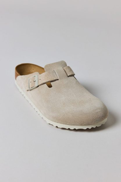 Birkenstock Men's Boston Suede Clogs - Oyster