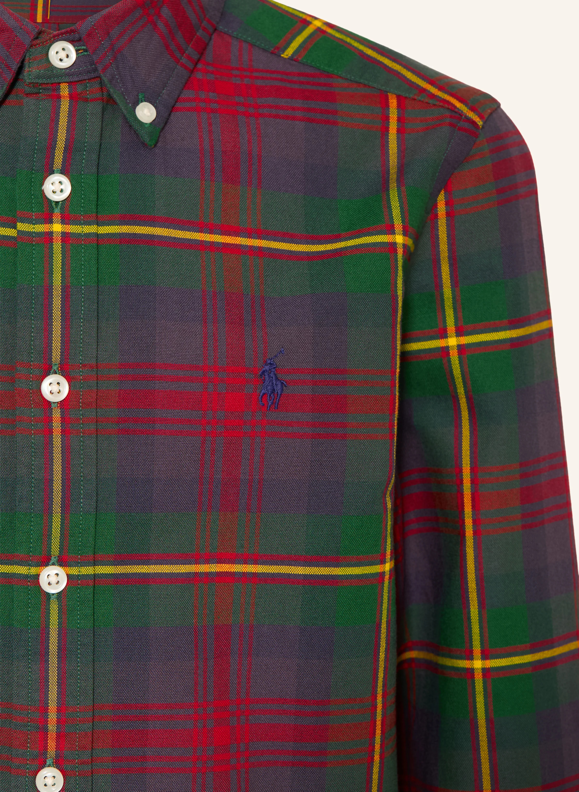 POLO RALPH LAUREN Oxfordhemd – ROT / LILA / GRÜN