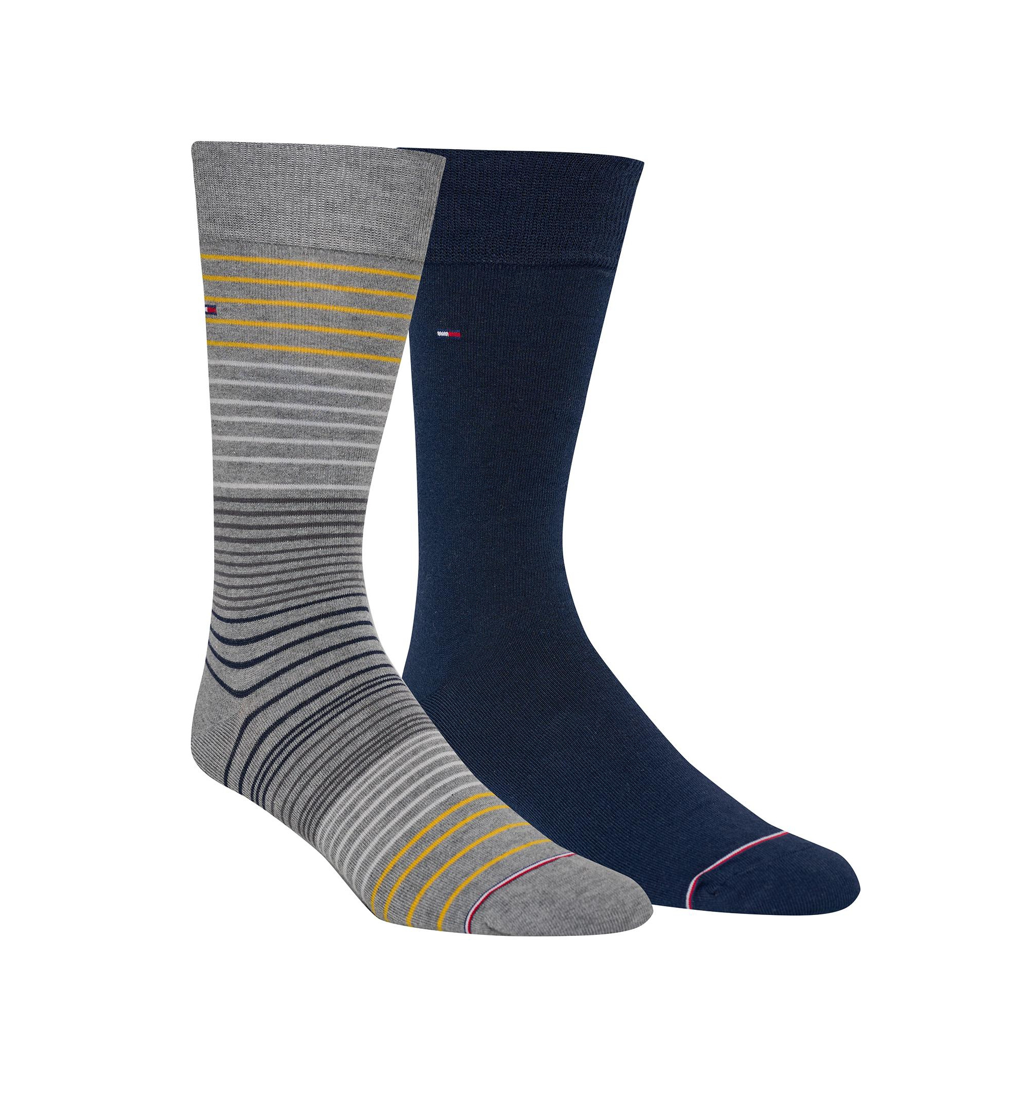 Tommy Hilfiger Men's Dress Crew Socks, 2-Pack - Gray/Black