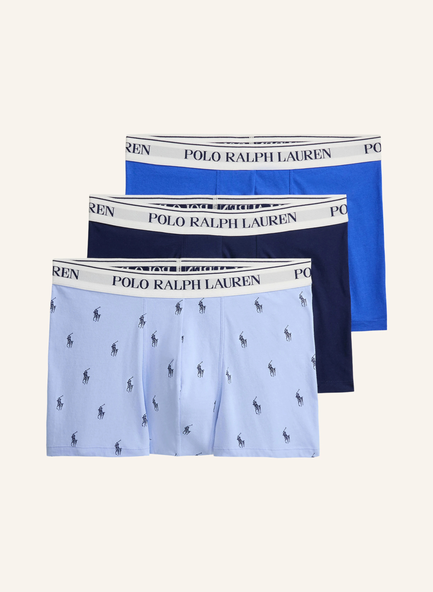 POLO RALPH LAUREN 3er-Pack Boxershorts – BLAU / HELLBLAU / DUNKELBLAU (1)