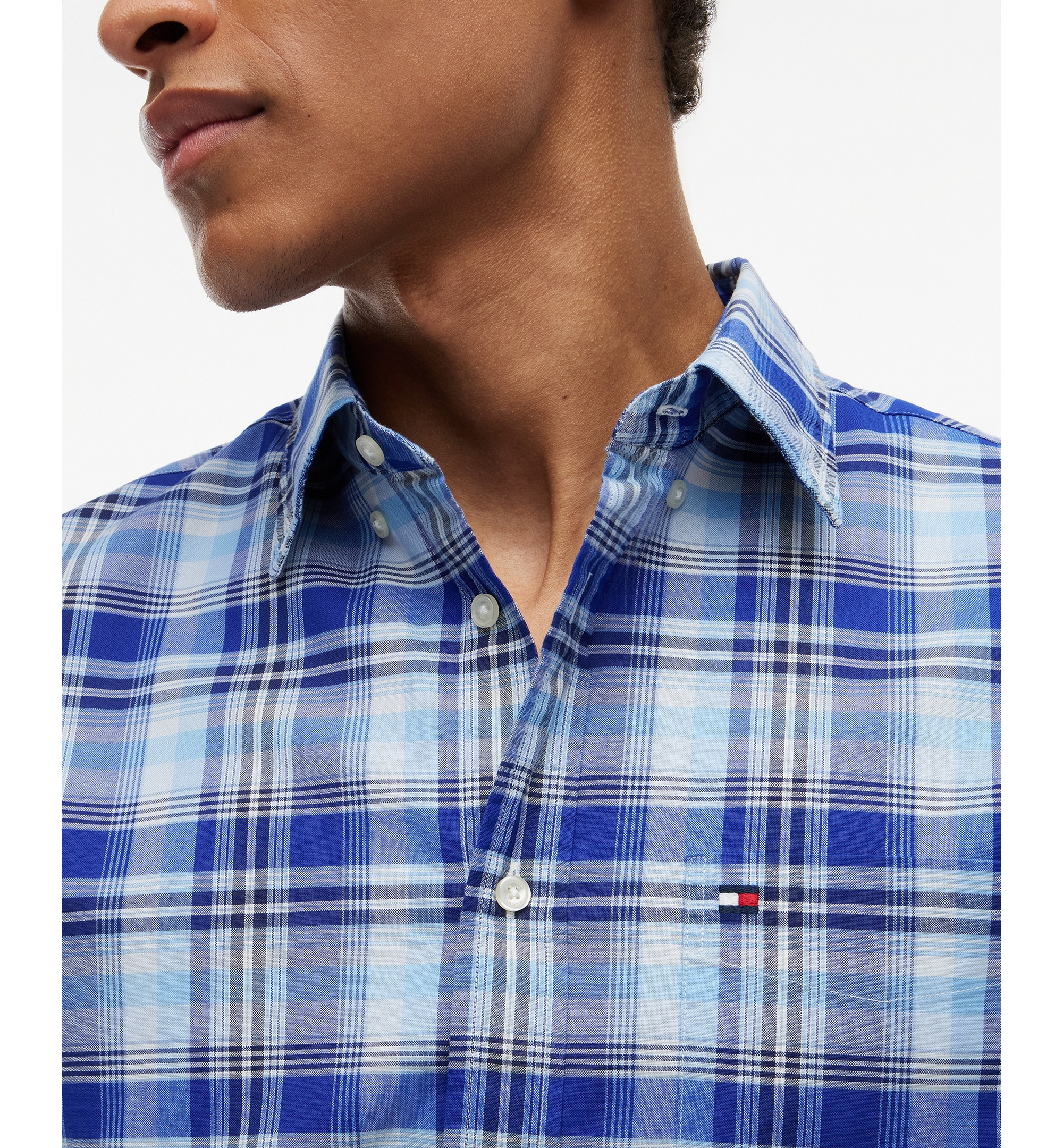 Tommy Hilfiger Men's Oxford Multi-Check Shirt - Wedge Blue / Check