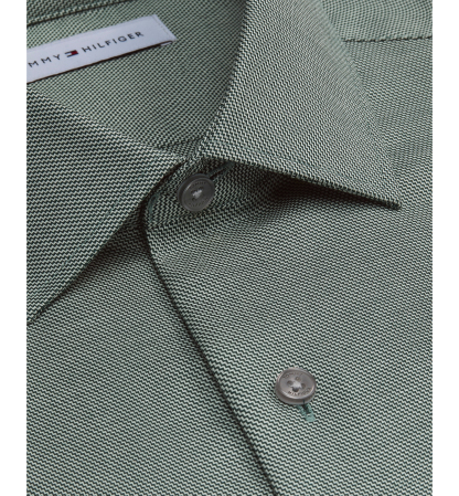 Tommy Hilfiger Men's TH Flex Twill Slim-Fit Dress Shirt - Green