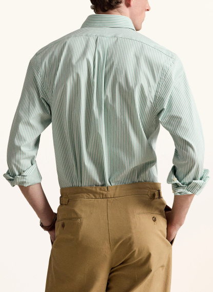 POLO RALPH LAUREN Hemd Custom Fit – GRÜN / WEISS