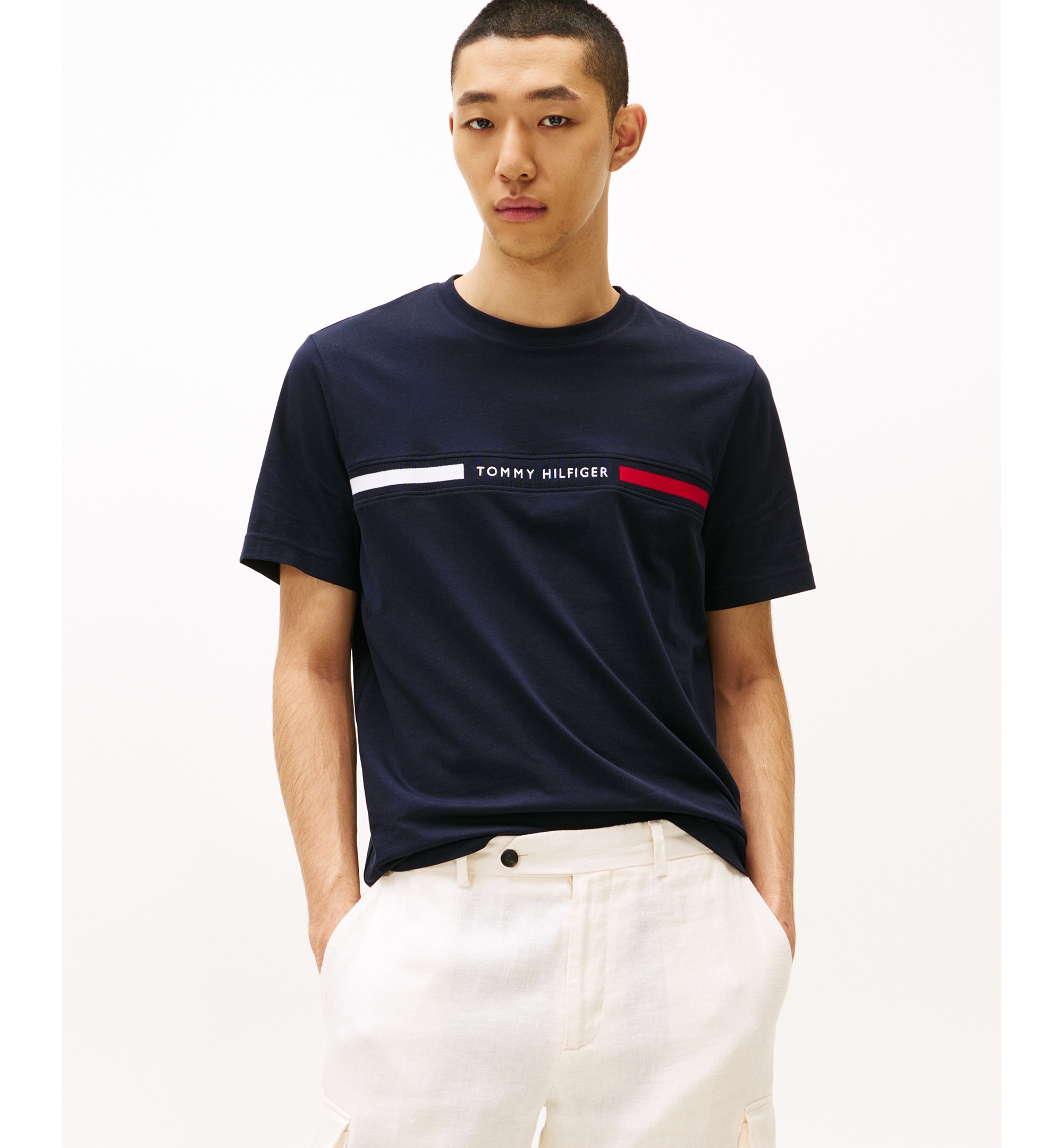 Tommy Hilfiger Men's Chest Insert Logo T-Shirt - Desert Sky