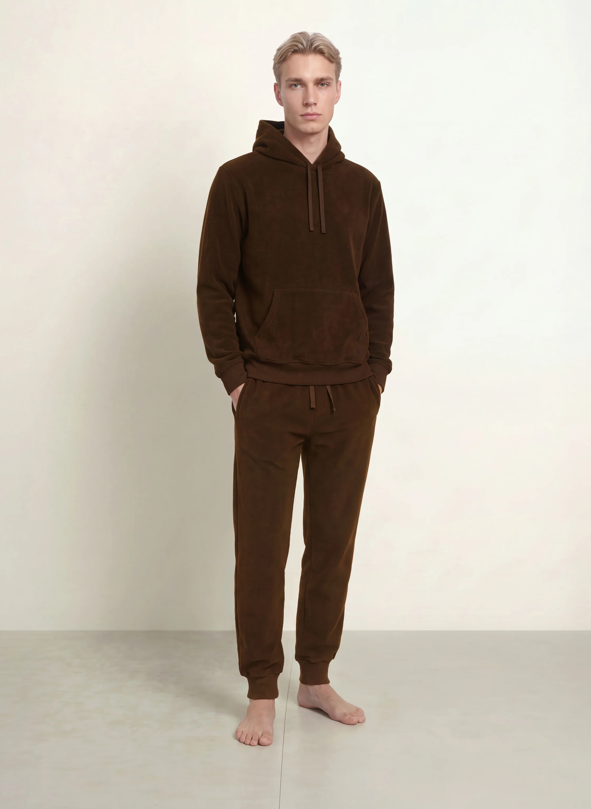 POLO RALPH LAUREN Lounge-Hose aus Fleece – DUNKELBRAUN