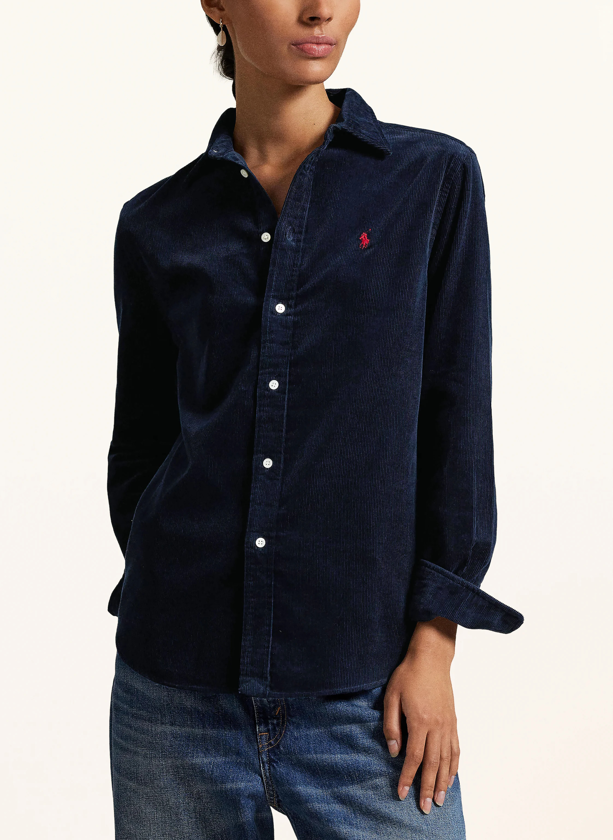 POLO RALPH LAUREN Hemdbluse aus Cord – DUNKELBLAU