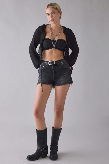 Out From Under Veronica Lace Pinch-Front Bandeau Bralette - Black