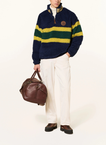 POLO RALPH LAUREN Teddyfell-Troyer – DUNKELBLAU / GELB / GRÜN