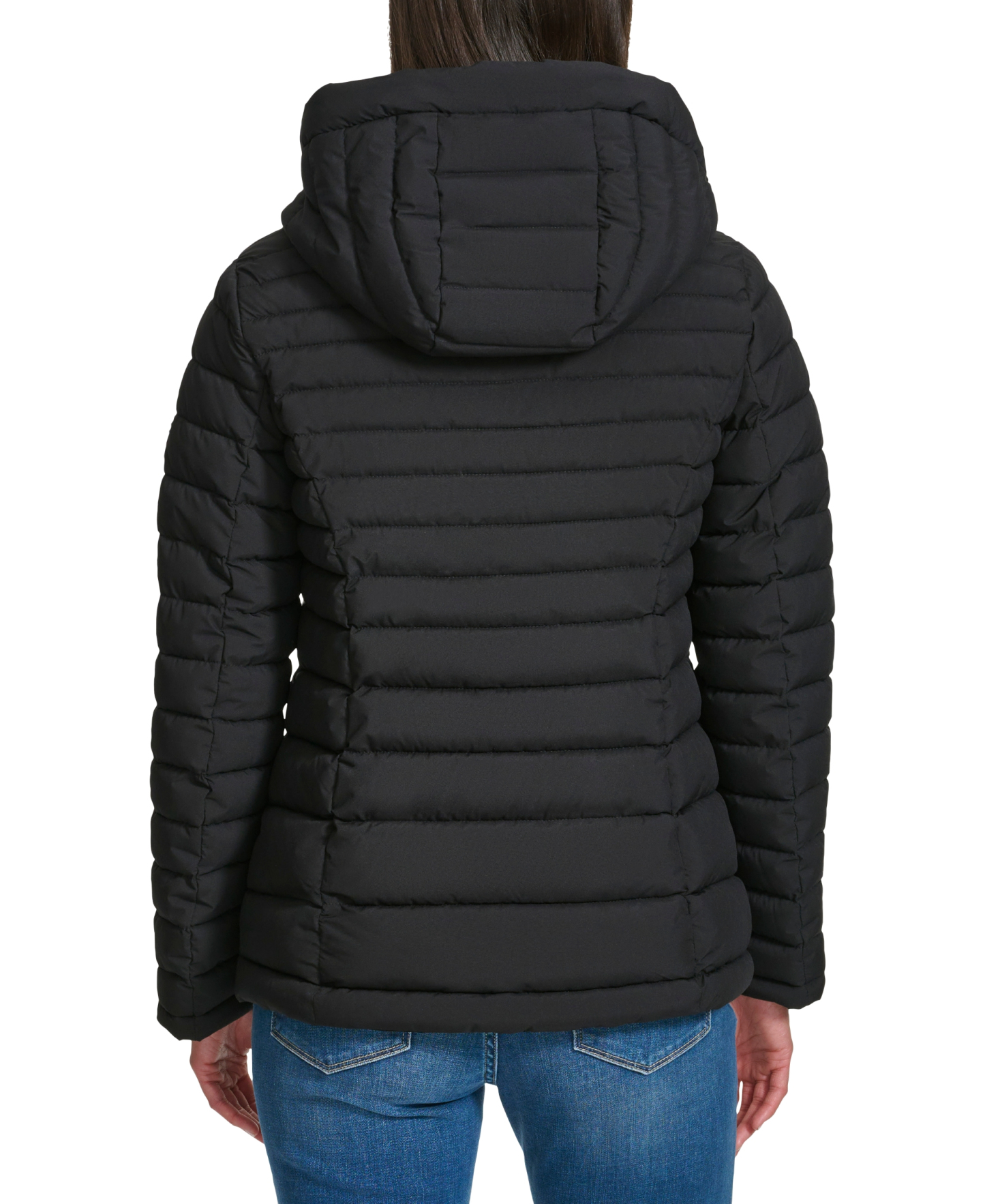 Tommy Hilfiger Women's Hooded Packable Puffer Coat - Black