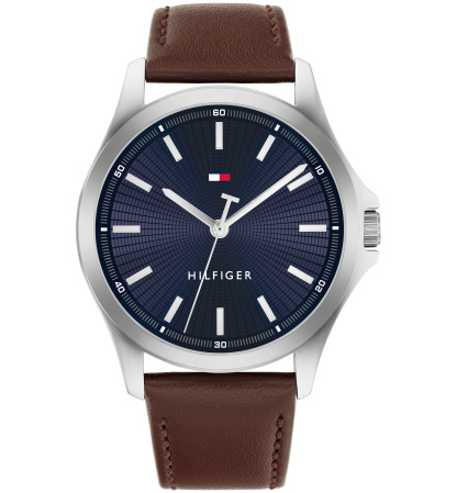 Tommy Hilfiger Men's Quartz Brown Leather Strap Watch 42mm - Brown